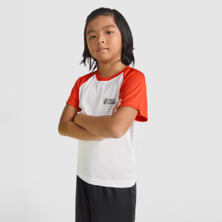 T-shirt de sport personnalisé en polyester 140g/m² à manches courtes Indianapolis pour enfant - 4 à 16 ans