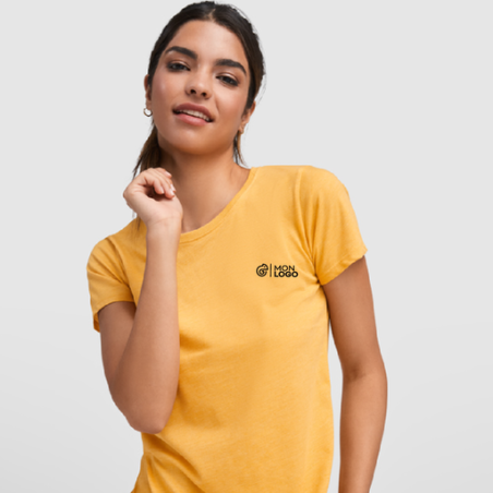 T-shirt personnalisable à manches courtes en coton et polyester pour femme du S au 2XL - Fox