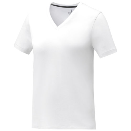 T-shirt personnalisé Somoto manches courtes col v - Femme - 100% Coton 160 g/m2 - XS à XXL