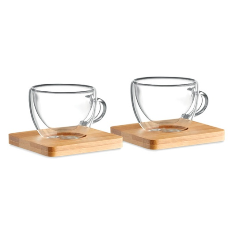 Set de 2 verres expresso double paroi BELIZE