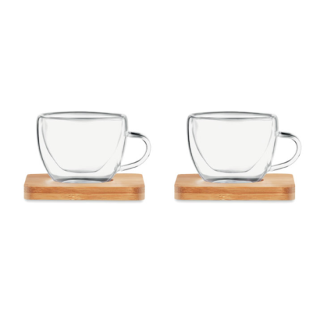 Set de 2 verres expresso double paroi BELIZE