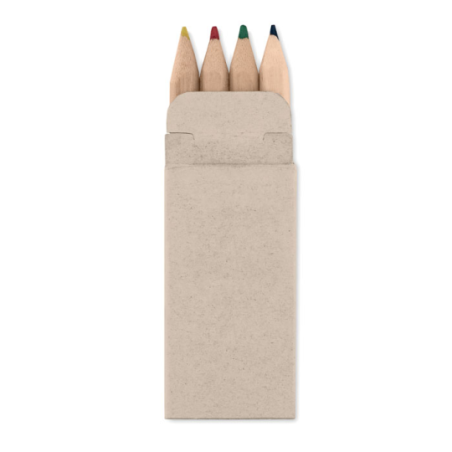 Set de 4 mini crayon de couleur personnalisable PETIT ABIGAIL