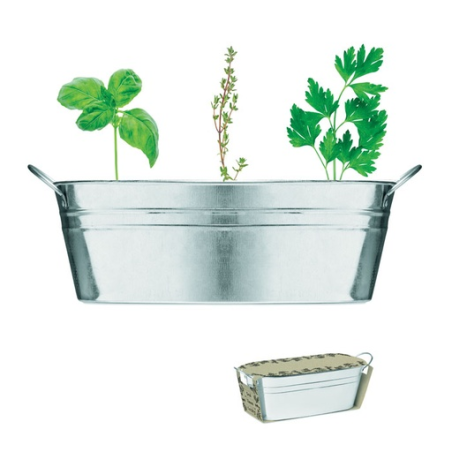 Bac en zinc personnalisable pour herbes aromatique MIX SEEDS