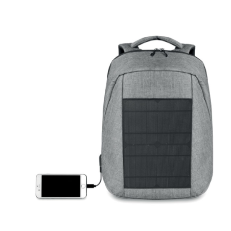 Sac à dos personnalisable en polyester 600D avec chargeur solaire TOKYO SOLAR