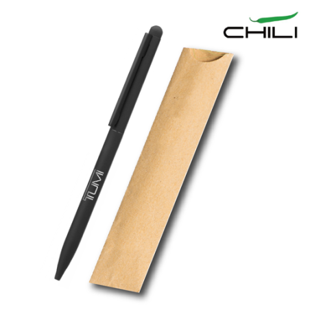 Stylo bille personnalisé métal Soft Touch avec Stylet - Sofia