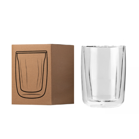 Tasse à café en verre double paroi personnalisable 80ml