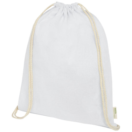 Sac à cordelette personnalisable en coton biologique ceritifié GOTS Orissa 100 g/m² 5L