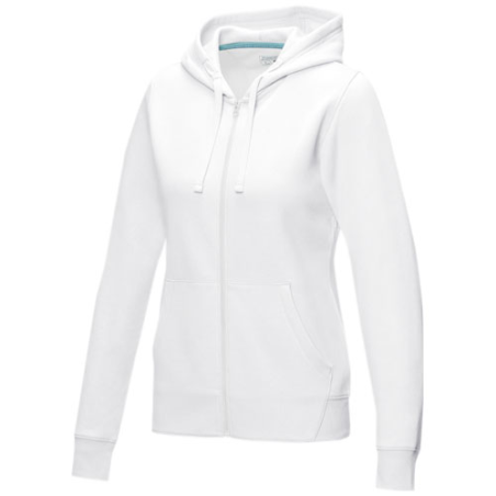 Sweat personnalisé full zip à capuche Ruby bio GOTS et recyclé GRS - Femme - XS à XXL