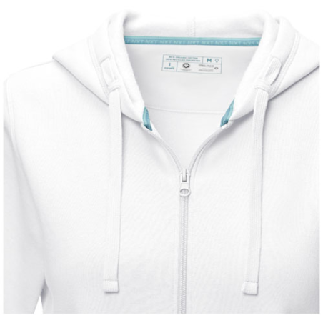 Sweat personnalisé full zip à capuche Ruby bio GOTS et recyclé GRS - Femme - XS à XXL