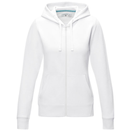 Sweat personnalisé full zip à capuche Ruby bio GOTS et recyclé GRS - Femme - XS à XXL