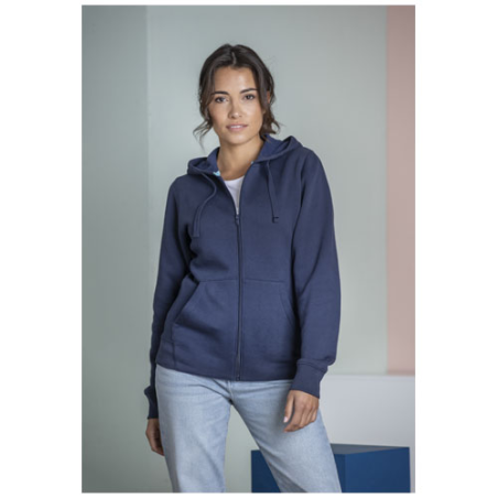 Sweat personnalisé full zip à capuche Ruby bio GOTS et recyclé GRS - Femme - XS à XXL