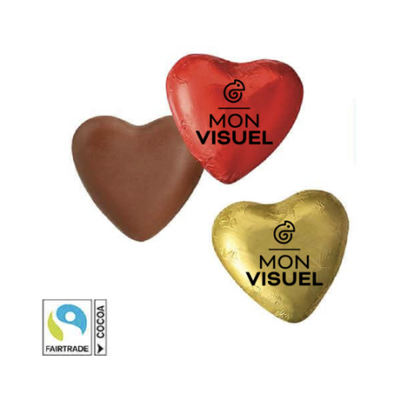 chocolat en forme de coeur personnalisé