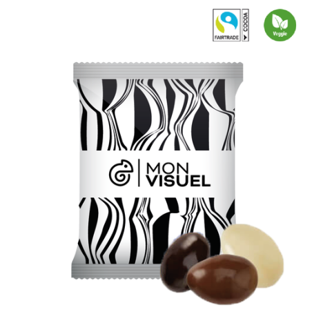 Sachet personnalisable d'amandes au chocolat