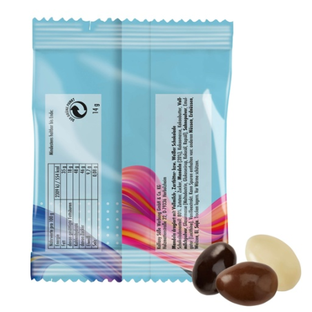 Sachet personnalisable d'amandes au chocolat