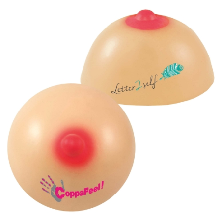 Anti-stress personnalisable en forme de poitrine - Boobs