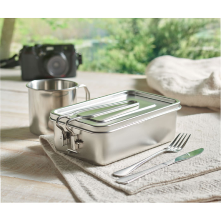 Lunchbox personnalisable en inox avec poignée amovible 750 ML - TAMELUNCH