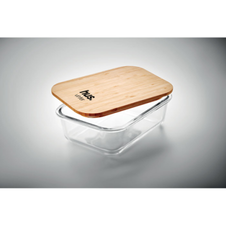 Lunch box personnalisée en verre et bambou 800 ML - TUNDRA