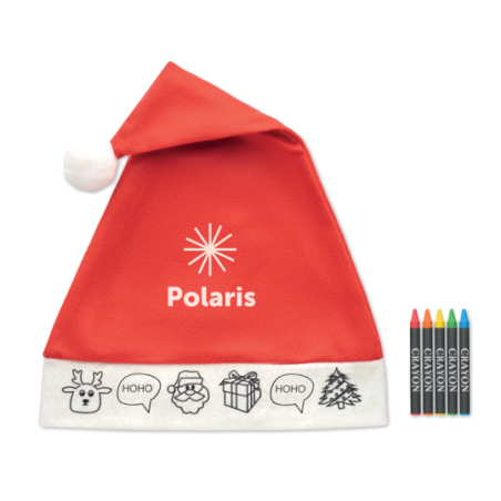 Bonnet de père noël coloriable pour enfant personnalisable