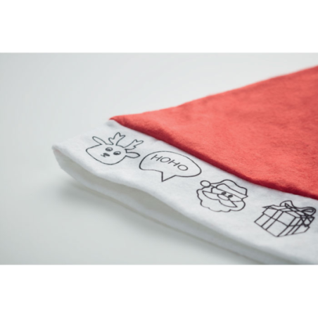 Bonnet de père noël coloriable pour enfant personnalisable