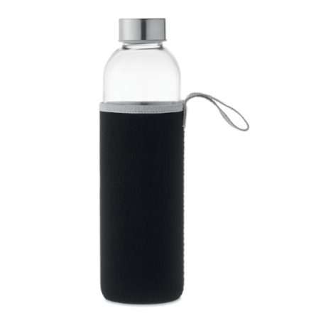 Bouteille en verre personnalisable avec housse en néoprène 750ml