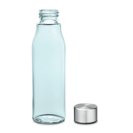 Bouteille en verre personnalisée avec bouchon en inox 500 ml