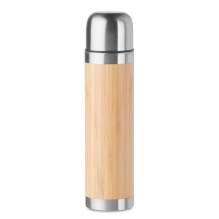 Thermos publicitaire en inox et bambou - 400ml