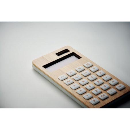 Calculatrice personnalisable en bambou 12 chiffres