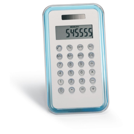 Calculatrice publicitaire dual (pile et solaire) à 8 chiffres