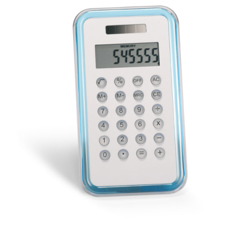 Calculatrice publicitaire dual (pile et solaire) à 8 chiffres