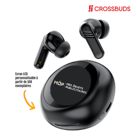 Ecouteur sans fil avec écran personnalisé inclus à partir de 100 pcs - Crossbuds