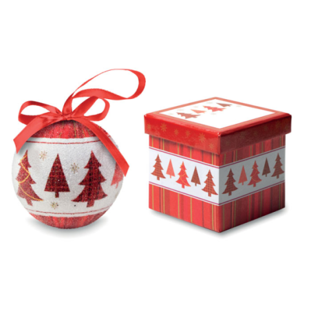 Boule de Noël avec son coffret personnalisable