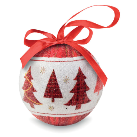 Boule de Noël avec son coffret personnalisable