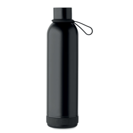 Bouteille isotherme personnalilsable en inox recyclé 500ml avec son enceinte 3W - MUSEY