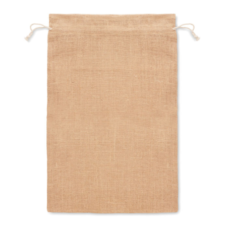 Grand sac cadeau en jute personnalisable 30x47 cm