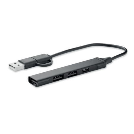 Hub USB personnalisable 4 ports 19 cm - CURRENT