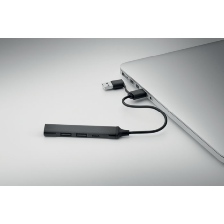 Hub USB personnalisable 4 ports 19 cm - CURRENT