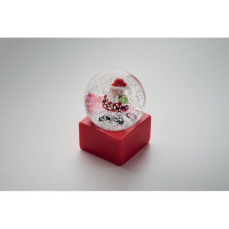 Petite boule à neige en verre personnalisable de noël