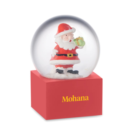 Petite boule à neige en verre personnalisable de noël