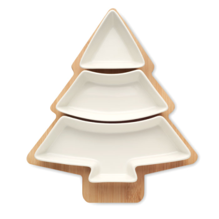 Plats de service personnalisable en forme de sapin