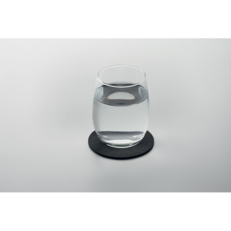 Sous-verre personnalisable rond en feutre RPET FELTSTER