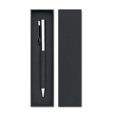 Stylo bille twist personnalisé en inox dans son coffret - SCRIBI