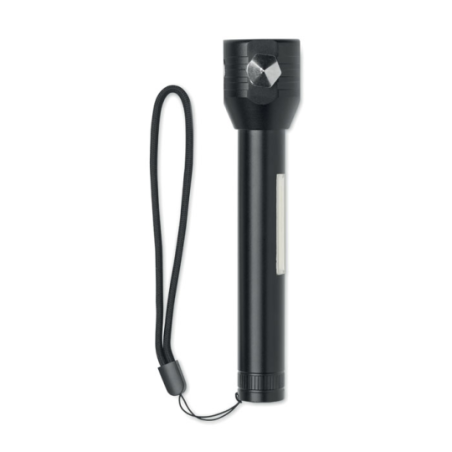 Torche personnalisable et rechargeable avec marteau d'urgence et coupe ceinture - HAMALUZ