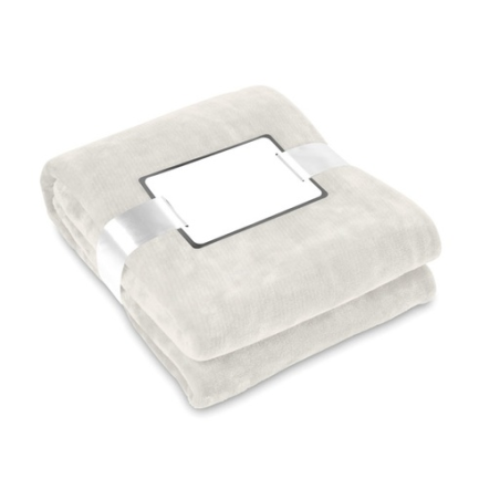 Plaid personnalisable en polaire blanche 280 g/m2