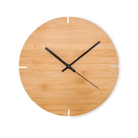 Horloge murale personnalisable en bambou