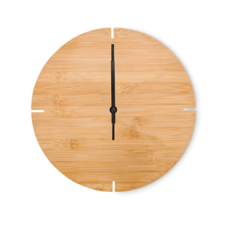 Horloge murale personnalisable en bambou