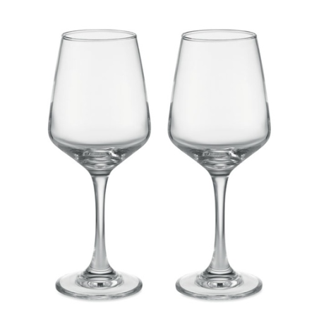 Ensemble de 2 verres à vin personnalisables 400 ml