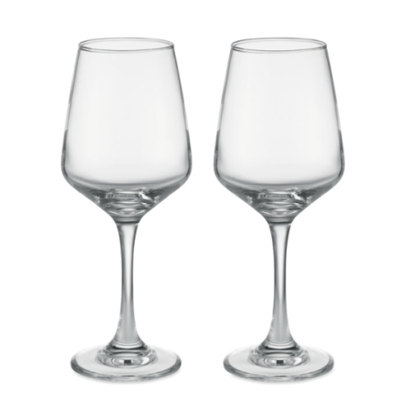 Ensemble de 2 verres à vin personnalisables 400 ml