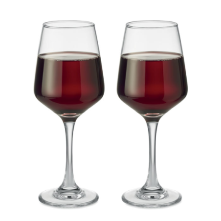 Ensemble de 2 verres à vin personnalisables 400 ml