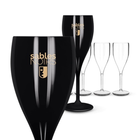 Flûte à champagne personnalisable en plastique réutilisable en tritan 16cl - Bullissima