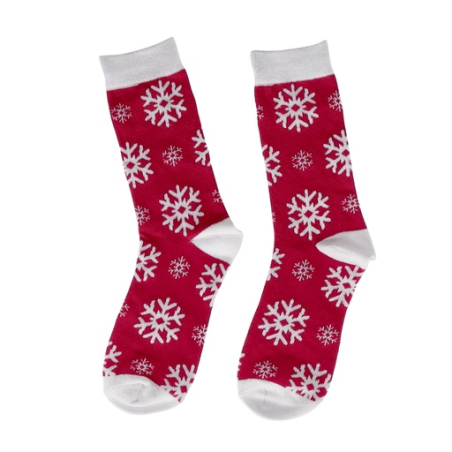 Chaussettes personnalisable avec motifs de Noël en polyester Taille S/M ou L/XL - Scrubit